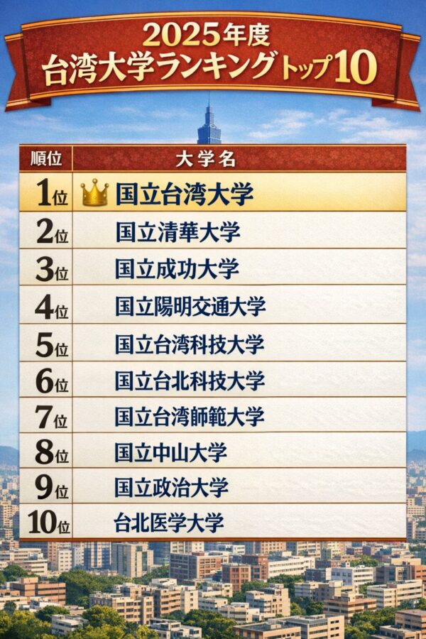 台湾大学ランキング2025